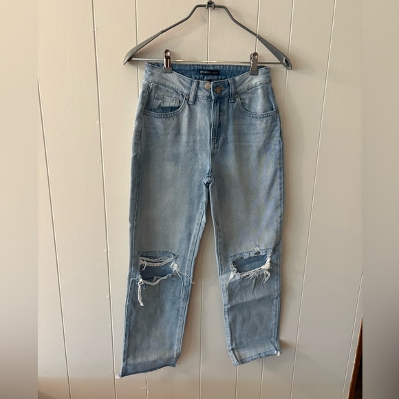 Sincerely Jules Blue Ankle Cropped Jeans with Distressed Details Size 0 - Picture 3 of 11